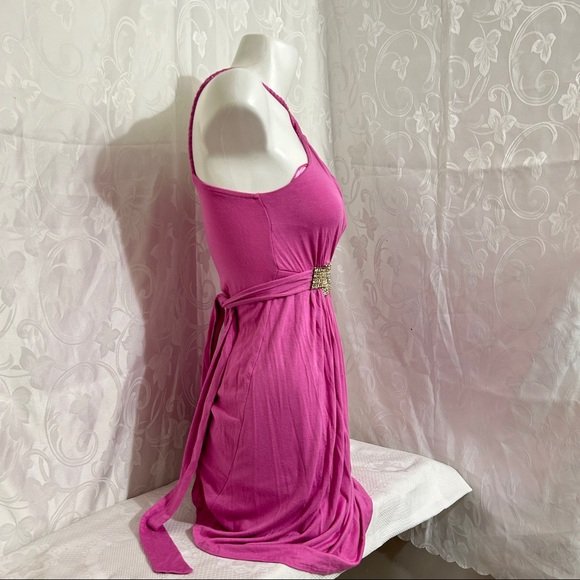 Kopa Women's Pink Cotton Blend Sleeveless Fit & Flare Midi Dress Size Small - Picture 6 of 13